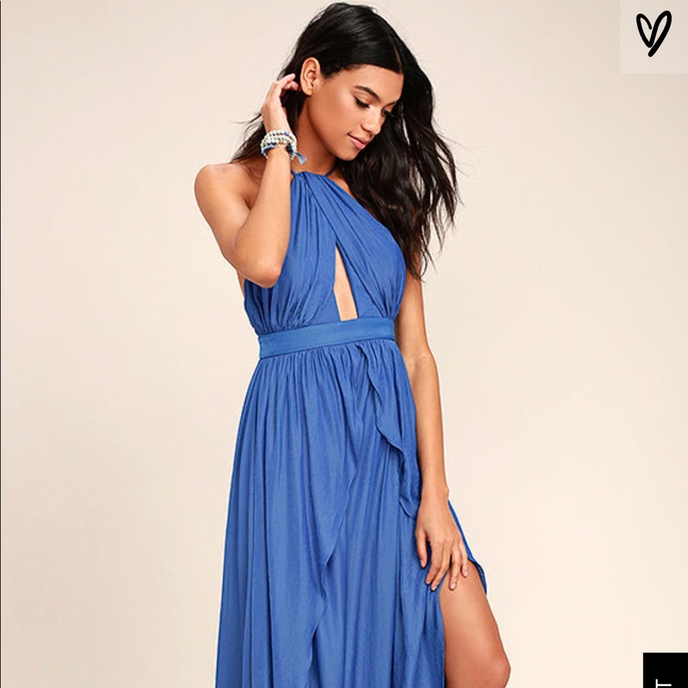 ON MY OWN BLUE MAXI DRESS